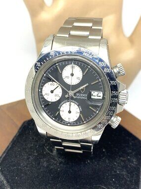 Tudor Men's Watch 79180 Big Block Vintage 1990'S Swiss Automatic With Box Papers